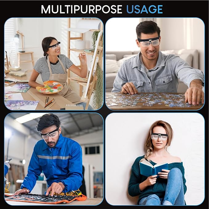 Magnifying Glass with Light, Magnifying Glasses with 5 Detachable Lenses - Image 7