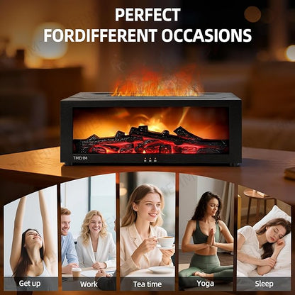 Fireplace Flame Air Diffuser Humidifier, 7 Colors Aromatherapy Essential Oil - Image 7