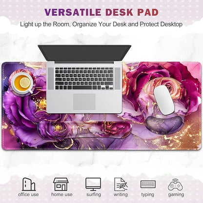 Gaming Mouse Pad, Large Desk Mat, Cute Desk Pad Protector, 4in1 XXL Mousepad + - Image 7