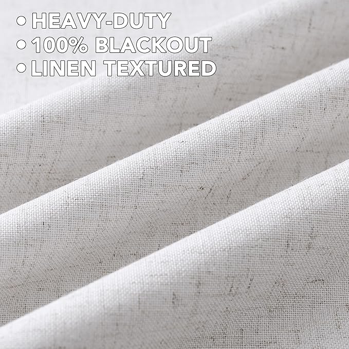H.VERSAILTEX Linen Curtains 100% Blackout Curtains - Image 5