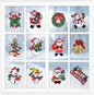 12 Pack Christmas Window Clings Stickers for Glass - Xmas Decor Vinyl Decal | Winter Holiday Decor Vinyl Decals for Kids - Reusable Santa Claus, Snowman, Mirror, Wall & Door Stickers for Indoor & Outdoor