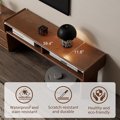 YQJJGL Solid Wood TV Stand for TVs up to 65 Inch， Walnut TV Stand - Image 7