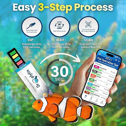 Digital Aquarium Water Test Kit, App-Enabled 10-in-1 Freshwater & Saltwater - Image 5