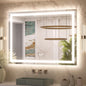 Keonjinn 40x30 Inch LED Bathroom Mirror with Lights, Frontlit & Backlit | HD Tempered Grass, 3-Color Temperature & Stepless Dimmable Lighting, Fast & Safe Defogging, Effortless Installation