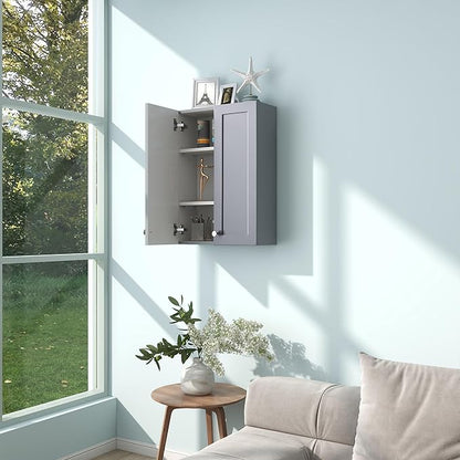 Bathroom Wall Cabinet, Over The Toilet Storage Cabinet, 19 x 27 inch Medicine - Image 3