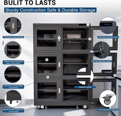 NARGON 2-40% RH 1430L Electronic Dry Cabinet, ESD Desiccator Cabinet - Image 5