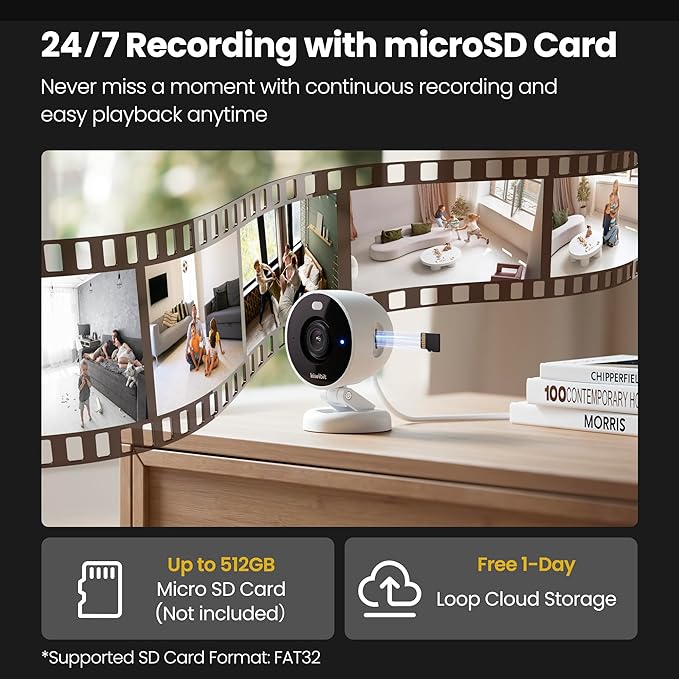 2K Security Camera Indoor/Outdoor, Pet Camera, Baby Monitor, Magnetic Mount - Image 6