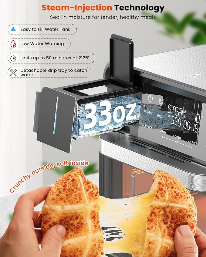 Nuwave Combi Steam Oven, Non-Toxic Stainless Steel Multi-Cooker - Image 6
