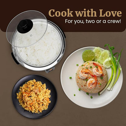 Elite Gourmet ERC006SS 6-Cup Electric Rice Cooker - Image 8