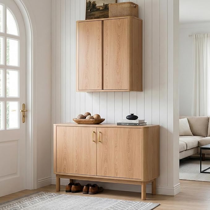 Wall Mounted Storage Cabinet, 2-Door Bathroom Medicine Cabinet - Image 5