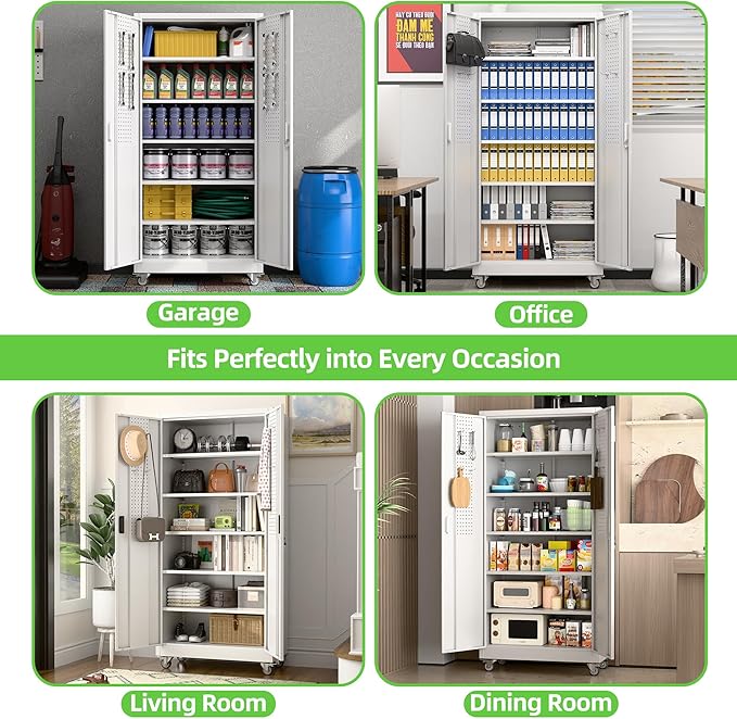 Reemoon71 H×32" W×16" D Metal Storage Cabinet - Image 8