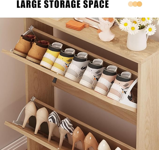 AVZEAR Narrow Shoe Storage Cabinet - Image 3