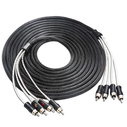 RECOIL P417 Premium 100% Oxygen Free Copper 17ft 4-Channel RCA Audio by Recoil
