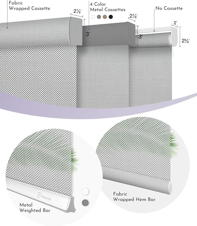 Graywind Motorized Solar Shades Light Filtering Mesh Shade Compatible - Image 6