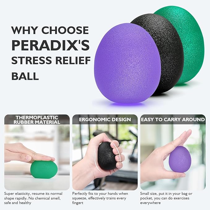 Peradix Hand Grip Strength Trainer, Stress Relief Ball, Wrist Rehab Therapy - Image 7