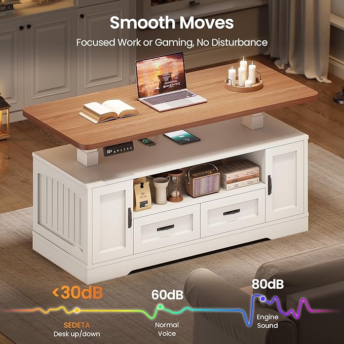 SEDETA 47.2" Electric Standing Coffee Table - Image 9