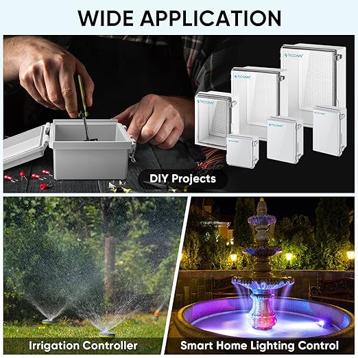 TICONN Waterproof Electrical Junction Box IP67 ABS Plastic Enclosure - Image 7