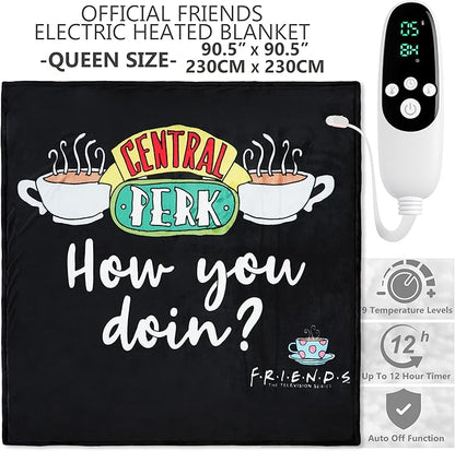 Friends TV Show Heated Blanket Electric, Queen Size Luxurious Fleece Blanket - Image 2