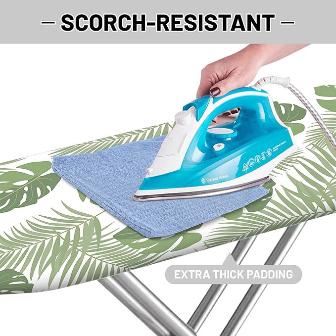 Extra Thick Ironing Board Cover and Pad, 15x54 Ironing Board Cover, Resist - Image 4