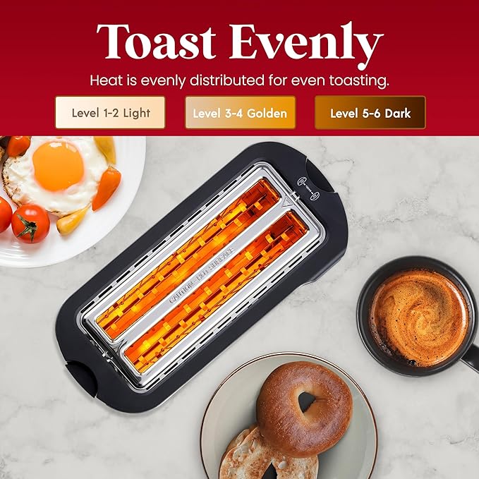 Elite Gourmet ECT5322 Long Slot 4 Slice Toaster, Countdown Timer, Bagel - Image 5