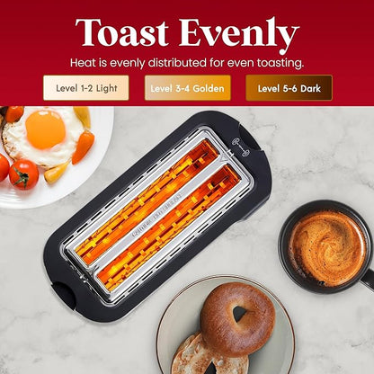 Elite Gourmet ECT5322 Long Slot 4 Slice Toaster, Countdown Timer, Bagel - Image 5
