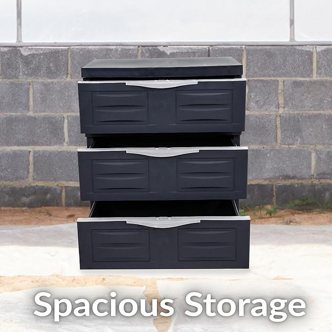 Sunnydaze 29.5" H 3-Tier Storage Cabinet - Image 3