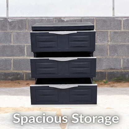 Sunnydaze 29.5" H 3-Tier Storage Cabinet - Image 3