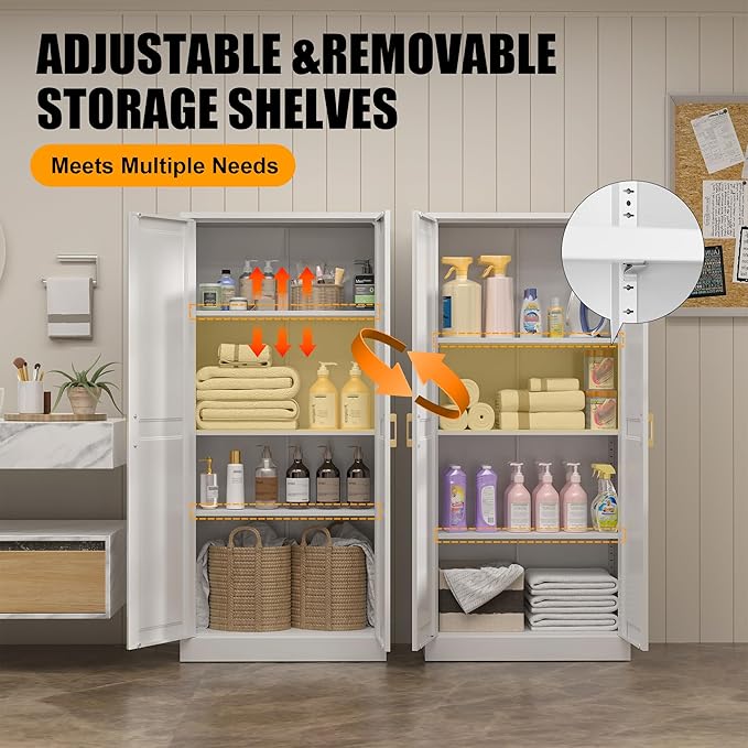 60" Tall Kitchen Pantry Storage Cabinet - Image 7
