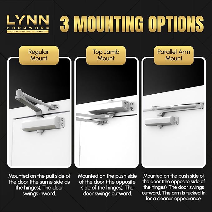 LYNN HARDWARE Extra Heavy Duty Automatic Door Closer - Image 4