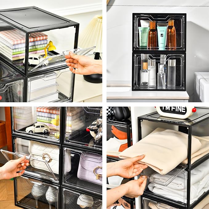 12 Pack Stackable Shoe Storage Organizer - Image 5