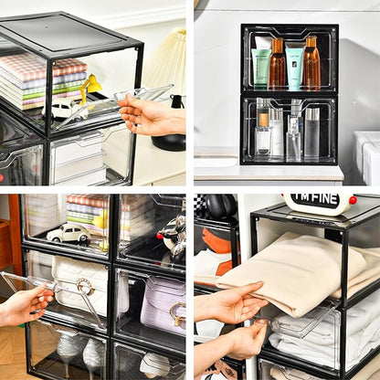 12 Pack Stackable Shoe Storage Organizer - Image 5