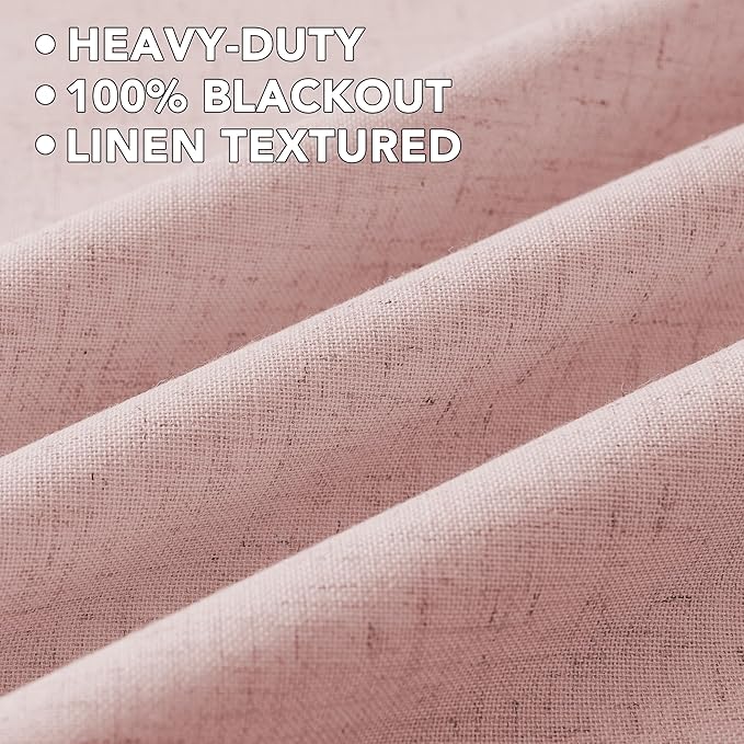 H.VERSAILTEX Linen Curtains 100% Blackout Curtains - Image 5