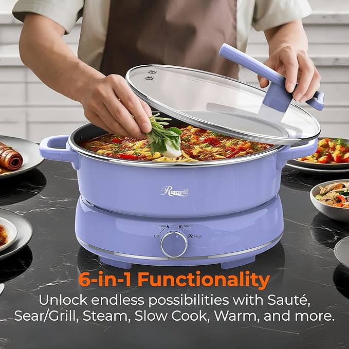 Rosewill 12.7 QT Electric Hot Pot Slow Cooker - Image 2