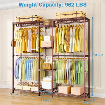 Ulif E4 Clothes Rack, Heavy-Duty Garment Rack, Metal Freestanding Clothing - Image 3