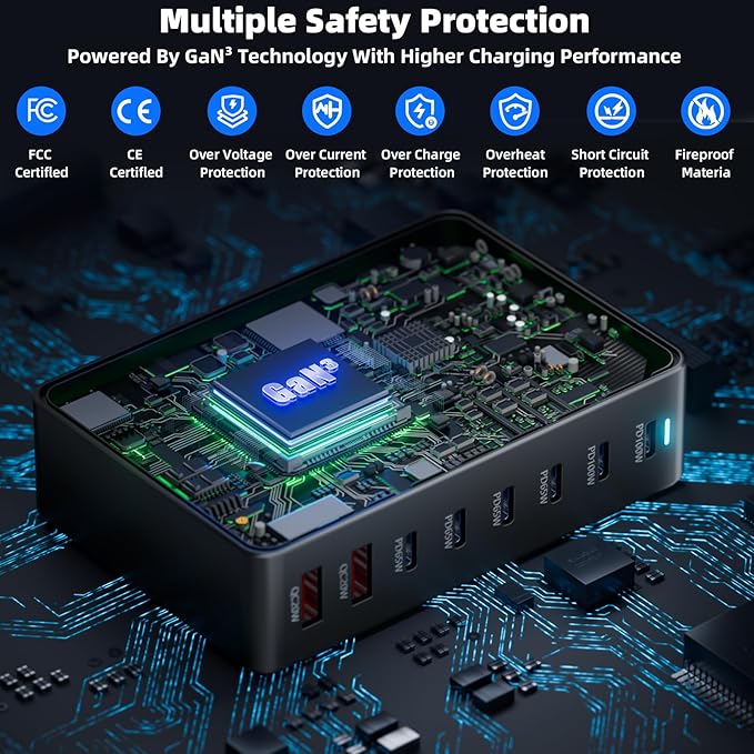 500W Fast Charging 8 Port USB C Charger Block - Image 5
