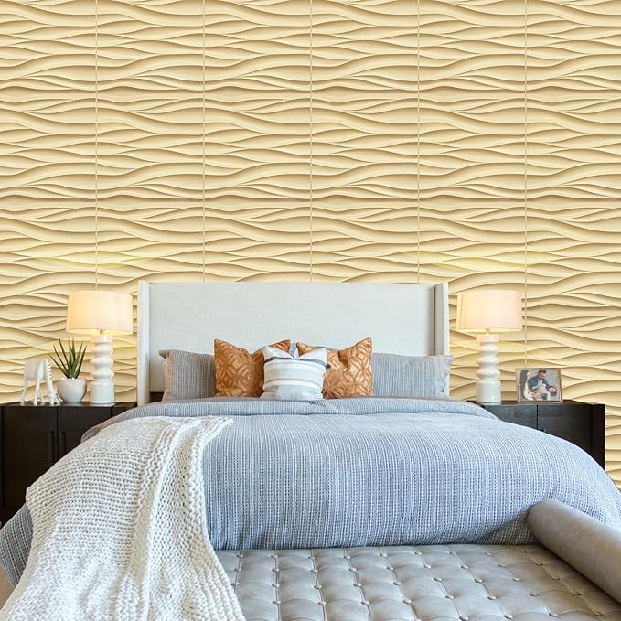 STICKGOO Wave Wall Panels for Interior Wall Decor, Light Oak 3D Wall Panels - Image 3