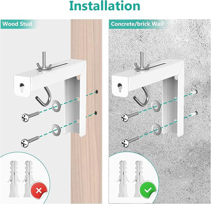 WALI Universal Projector Screen Ceiling Mount, Wall Hanging Mount L-Brackets - Image 7