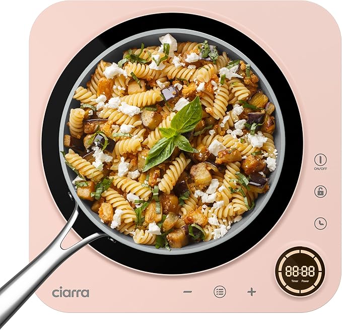 CIARRA CATIH1A-P Portable Induction Cooktop, Slim Single Electric Countertop by CIARRA