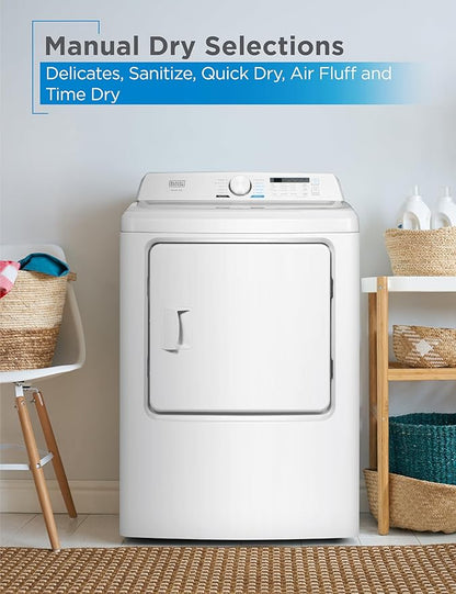 BLACK+DECKER 7.0 Cu. Ft. Front Load Dryer, Electric Clothes Dryer - Image 5