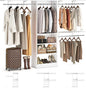 8FT Closet System with Shelves, Wall Mount Bedroom Wardrobe Walk-in Closet by iSunirm