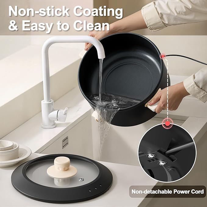 TOPWIT Hot Pot Electric, 4L Electric Pot - Image 6