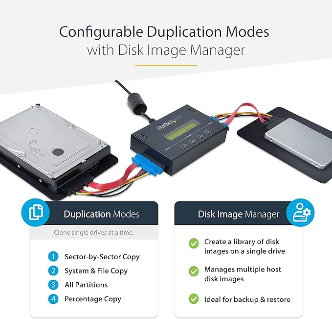 StarTech.com 1:1 Standalone Hard Drive Duplicator - Image 5