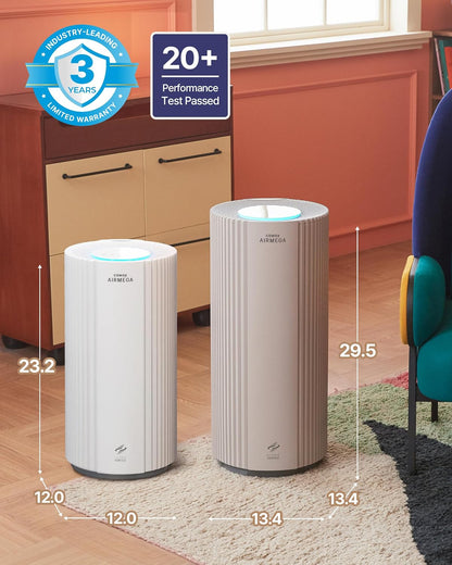 coway air purifier for large room whole home, side view