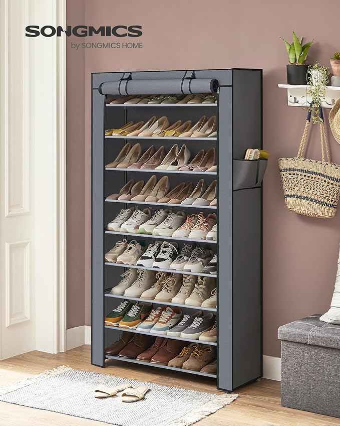 SONGMICS 10-Tier Shoe Rack, Shoe Storage Cabinet - Image 4