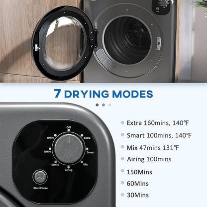 HOMCOM Portable Clothes Dryer, 120V 1300W Compact Laundry Dryer - Image 3