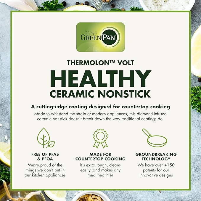 GreenPan Elite 2-Square Belgian & Classic Waffle Iron, Healthy Ceramic Nonstick - Image 9