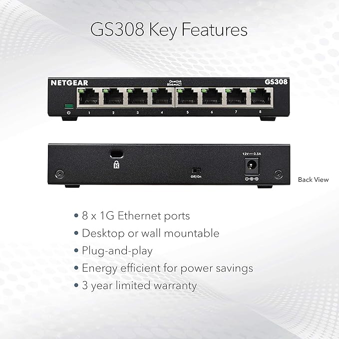 NETGEAR 8-Port Gigabit Ethernet Unmanaged Essentials Switch - Image 5