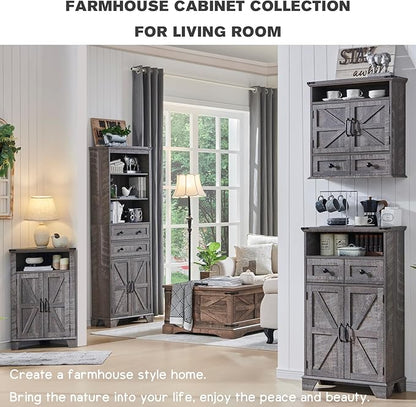 ACCOHOHO Bathroom Wall Cabinet, Farmhouse Medicine Cabinet, Adjustable Shelf - Image 8