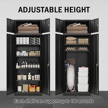 Storage Cabinet, 87 Inch Tall Metal Storage Cabinet - Image 5