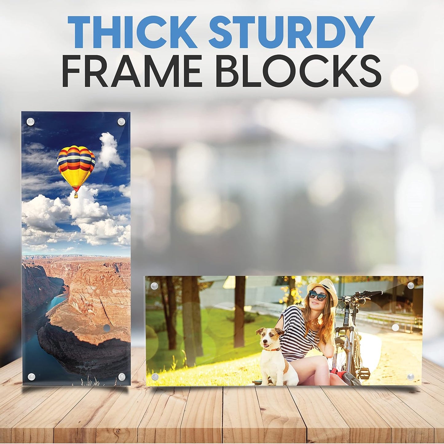 Mammoth DuraClear 4x10 Acrylic Frame - Frameless Panoramic Photo & License Display - Sleek, Modern Design for Elegant Decor